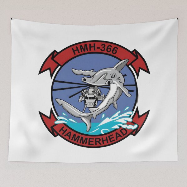 Item preview, Insignia of Marine Heavy Helicopter Squadron 366 (HMH-366) "Hammerheads" designed and sold by CharlieDesings.