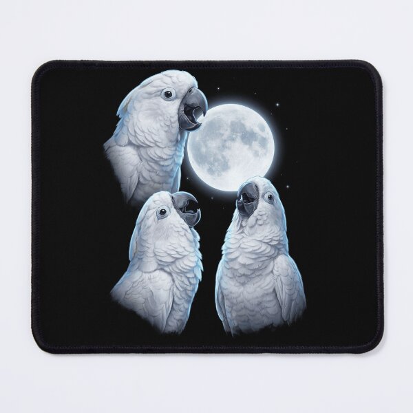 Item preview, White Umbrella Cockatoo Howling Moon Art Parrot Lover designed and sold by TerryConnells.