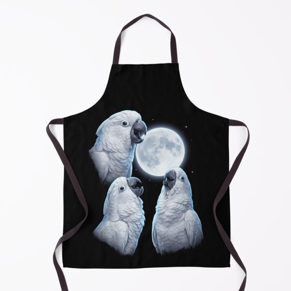 Item preview, White Umbrella Cockatoo Howling Moon Art Parrot Lover designed and sold by TerryConnells.