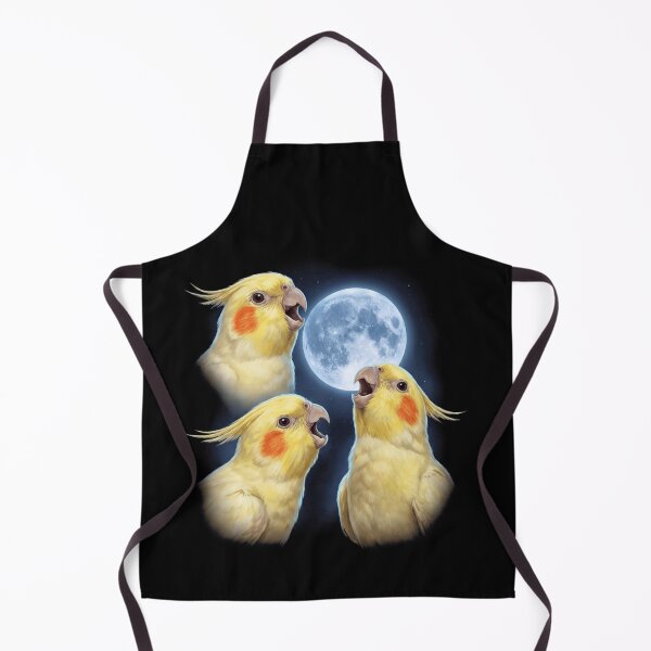 Item preview, Yellow Cockatiel Howling Moon Art Parrot Lover designed and sold by TerryConnells.