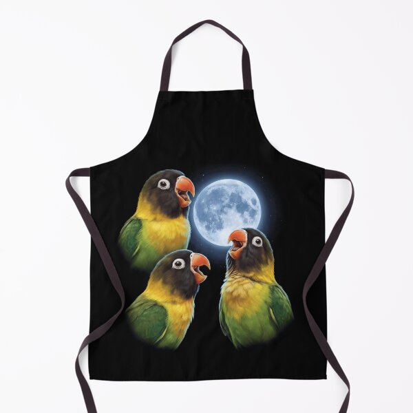 Item preview, Yellow Collared Lovebird Howling Moon Art Parrot Lover designed and sold by TerryConnells.