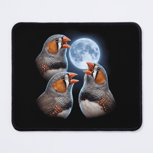 Item preview, Zebra Finch Howling Moon Art Bird Lover Birding designed and sold by TerryConnells.