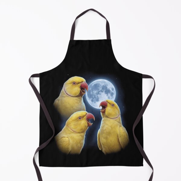 Item preview, Yellow Ringneck Parakeet Howling Moon Art Parrot Lover designed and sold by TerryConnells.