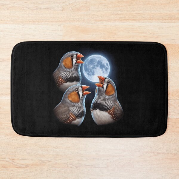 Item preview, Zebra Finch Howling Moon Art Bird Lover Birding designed and sold by TerryConnells.