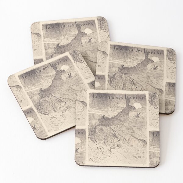 Item preview, La Valse des Lapins by Henri de Toulouse-Lautrec | Nocturne Rabbit Vintage French Art Print designed and sold by artofuniverse.