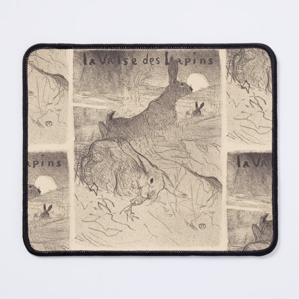 Item preview, La Valse des Lapins by Henri de Toulouse-Lautrec | Nocturne Rabbit Vintage French Art Print designed and sold by artofuniverse.