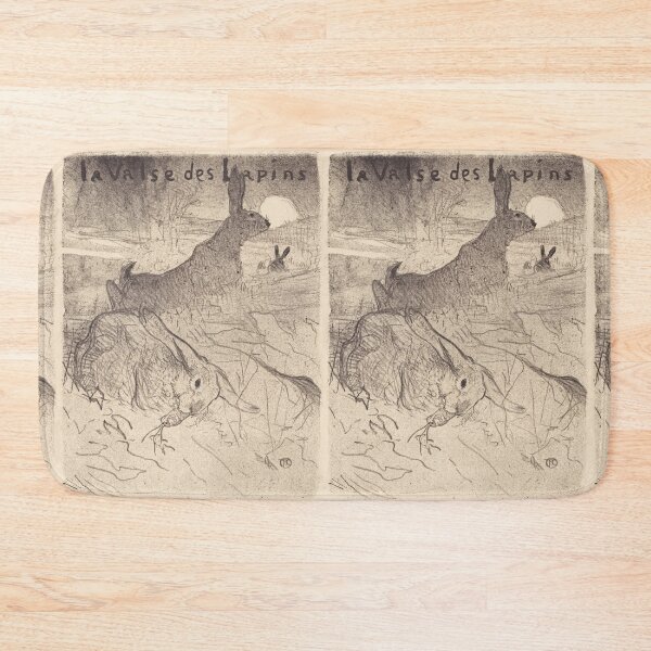 Item preview, La Valse des Lapins by Henri de Toulouse-Lautrec | Nocturne Rabbit Vintage French Art Print designed and sold by artofuniverse.