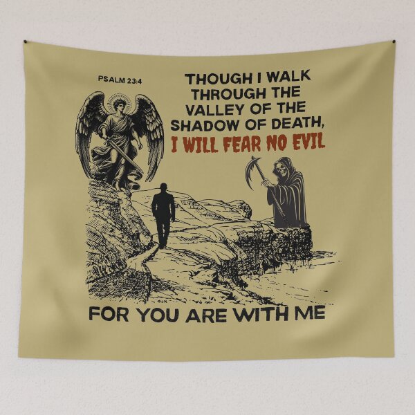 Item preview,  I will fear no evil – Psalm 23:4 Christian T-Shirt Design designed and sold by Conduit Tees.