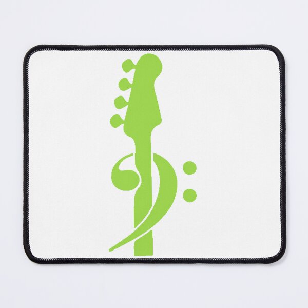 Item preview, Bass Clef Bass Neck Lime designed and sold by Ukulaliens.
