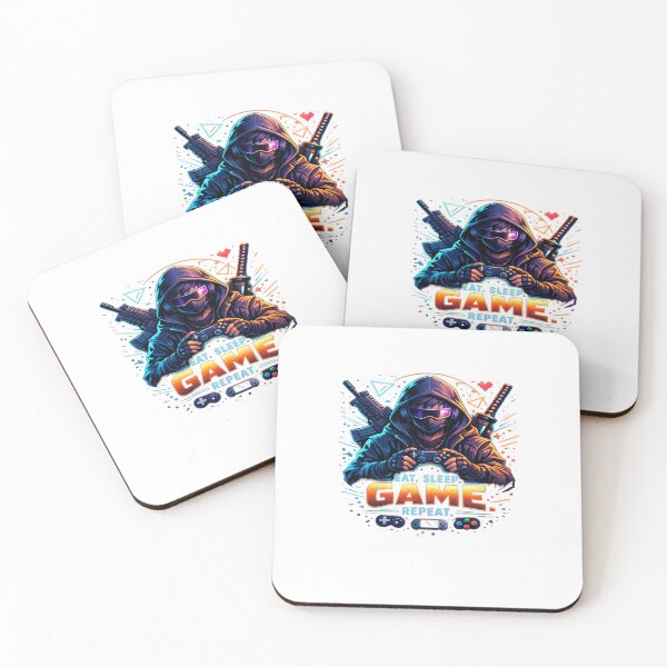Item preview, Eat Sleep Game Repeat Funny Gamer Cyberpunk Gaming Design designed and sold by Artbysarmina.