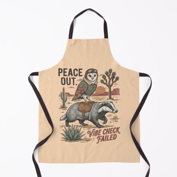 Item preview, Pilot Owl and Badger – Whimsical Desert Adventure Art designed and sold by Dogandesighn.