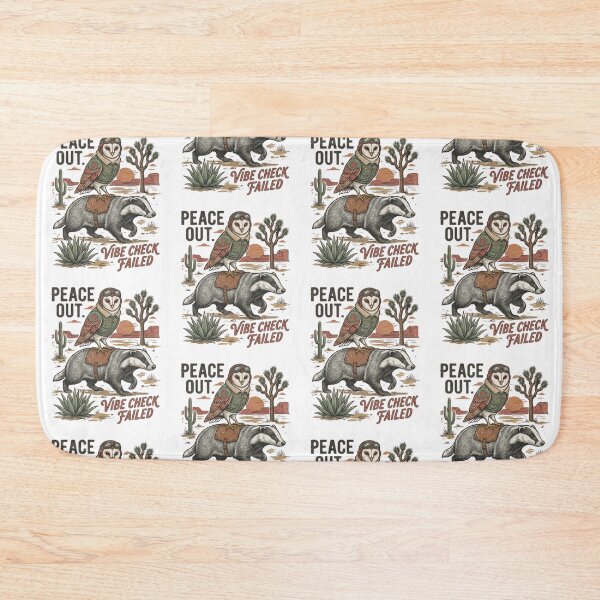 Item preview, Pilot Owl and Badger – Whimsical Desert Adventure Art designed and sold by Dogandesighn.