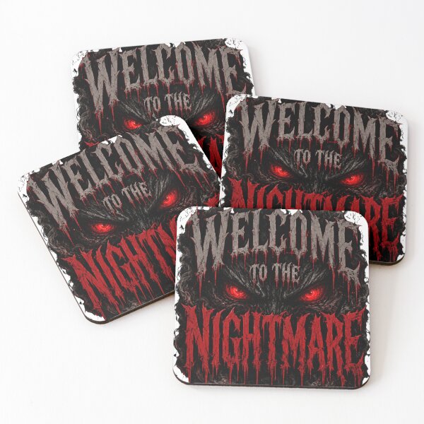 Item preview, Welcome To The Nightmare Horror Typography designed and sold by HorrorInkStudio.