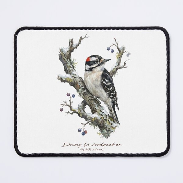 Item preview, Downy Woodpecker on Tree in Winter designed and sold by Takeda-art.