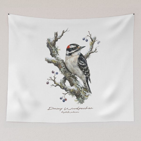 Item preview, Downy Woodpecker on Tree in Winter designed and sold by Takeda-art.