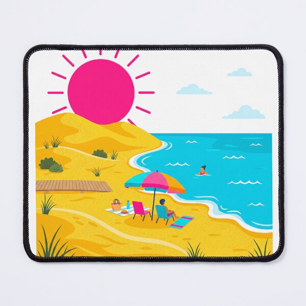 Item preview, Vibrant Pansexual Pride Beach - Aesthetic Summer Oasis Landscape designed and sold by Wittylayer.