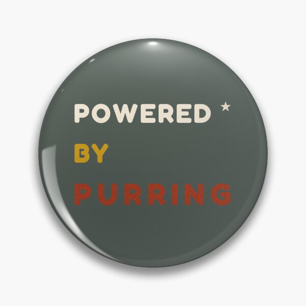Item preview, Powered by Purring – Minimalist Cat Lover Typography designed and sold by MyFotodrive.