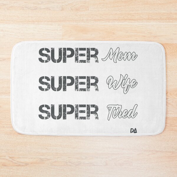 Artikelvorschau, Super Mom Wife Tired Funny Mother's Day Distressed Varsity Script T-Shirt Design entworfen und verkauft von DesignArtist.ia.