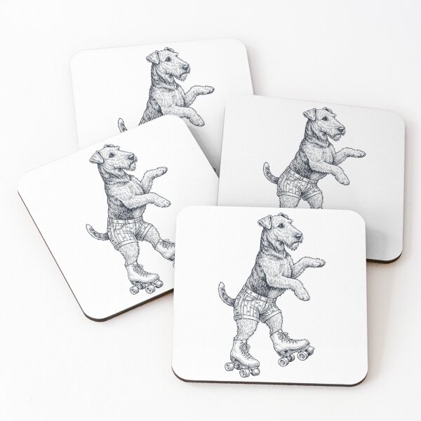 Item preview, Vintage Airedale Terrier Roller Skate Dog Mom Dad Lover designed and sold by TerryConnells.