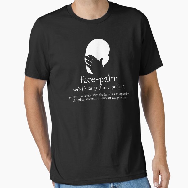 Item preview, Facepalm Definition - Funny Facepalm Meme designed and sold by Sleazoid.