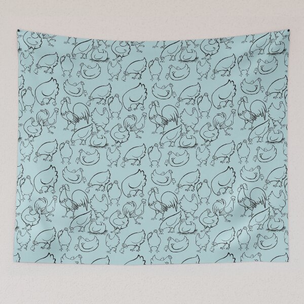 Item preview, Chicken Pattern-Blue designed and sold by JurassicParkans.