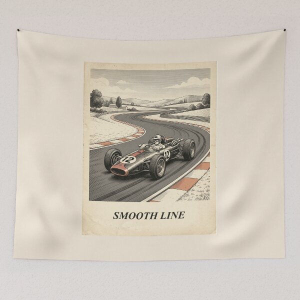 Item preview, Smooth Line Vintage Racing Aesthetic T-Shirt designed and sold by MaynyStudio.