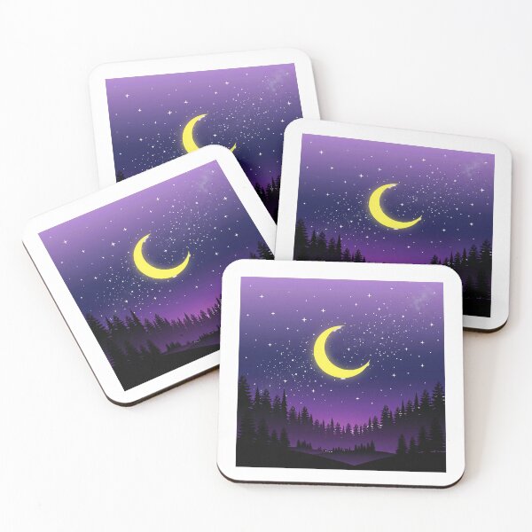 Item preview, Celestial Non-Binary Night Forest - Mystical Enby Pride Moon Art designed and sold by Wittylayer.