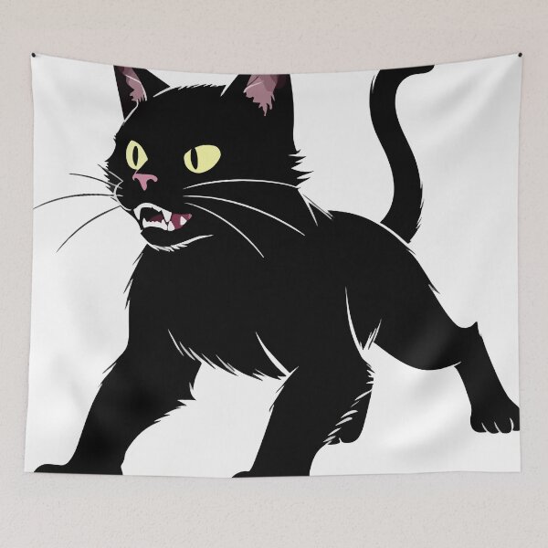 Artikelvorschau, wütende schwarze Katze entworfen und verkauft von Brexmore3.
