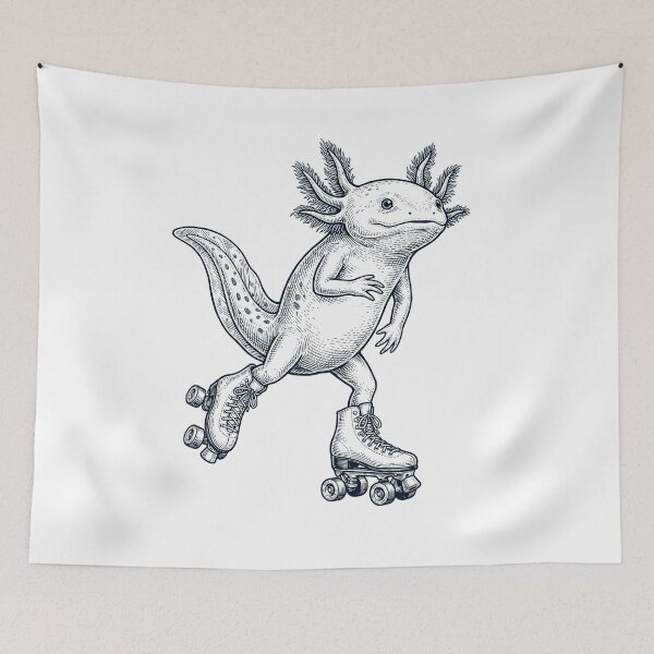 Item preview, Amante de los animales del patín sobre ruedas Axolotl vintage designed and sold by TerryConnells.