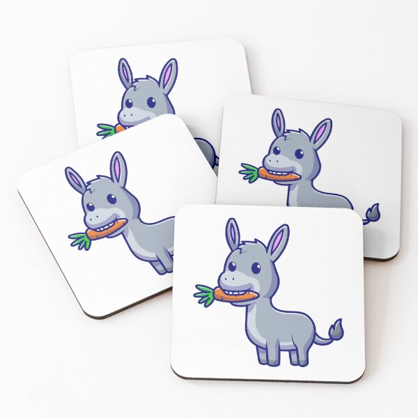 Item preview, Happy Donkey Eating a Carrot Cartoon` designed and sold by odaignea.