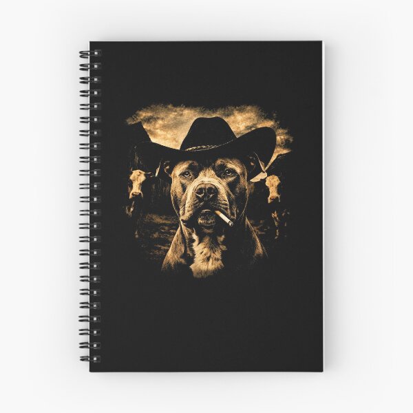 Item preview, Pit Bull Western Graphic Cowboy Dog Smoking Ranch Rodeo designed and sold by b3ida-zl.