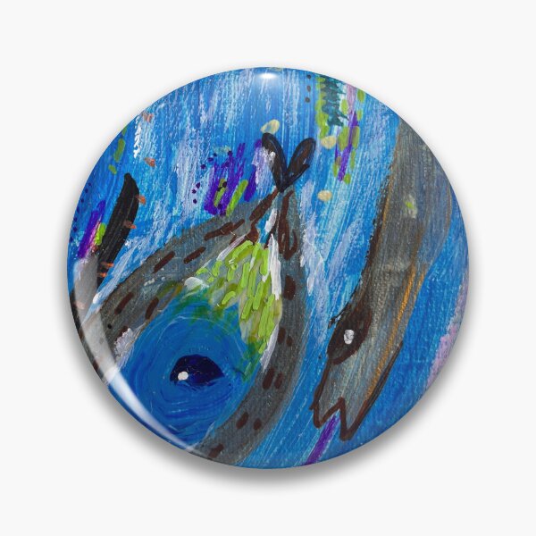 Item preview, The Blue Swirl Meets a Strange Creature — Art Print designed and sold by thegindielady.