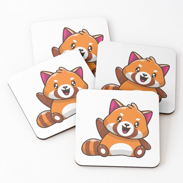 Item preview, Cute Red Panda Waving Hello Cartoon` designed and sold by odaignea.