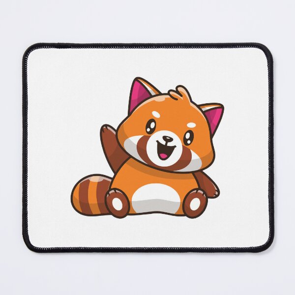 Item preview, Cute Red Panda Waving Hello Cartoon` designed and sold by odaignea.