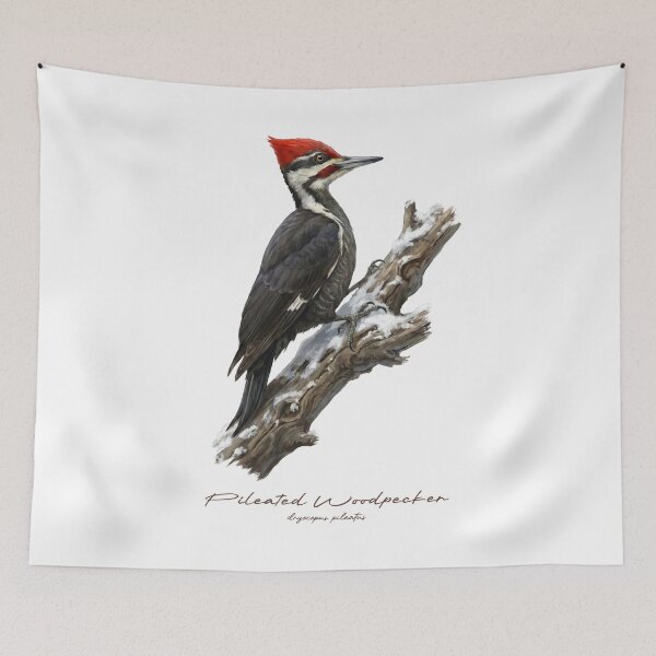 Item preview, Pileated Woodpecker on Snowy Branch designed and sold by Takeda-art.