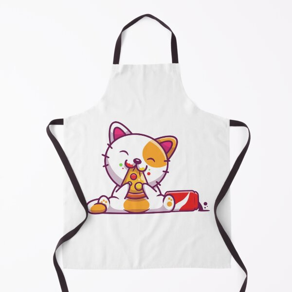 Item preview, Funny Cat Eating Pizza and Soda Cartoon` designed and sold by odaignea.