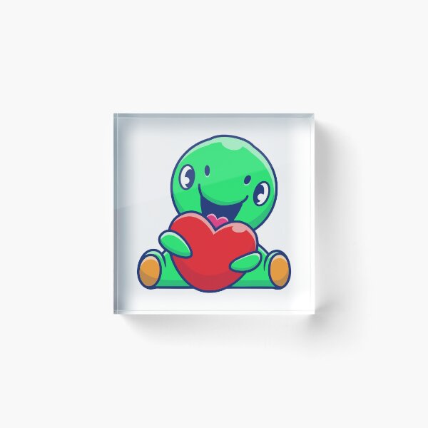 Item preview, Cute Baby Turtle Holding a Big Red Heart` designed and sold by odaignea.