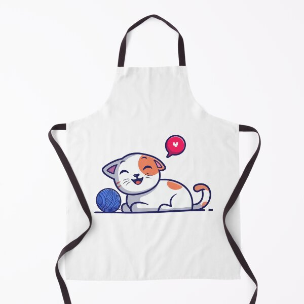 Item preview, Playful Calico Cat with Blue Yarn Ball` designed and sold by odaignea.