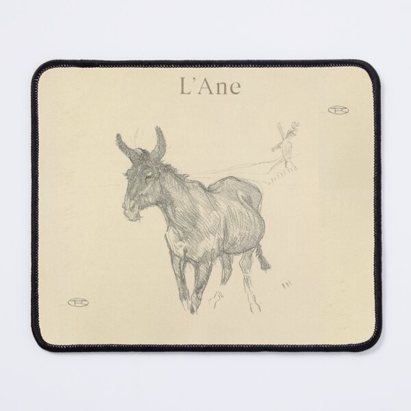 Item preview, L’Âne by Henri de Toulouse-Lautrec | Minimalist Donkey Study Vintage French Art Print designed and sold by artofuniverse.