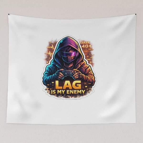Item preview, Lag Is My Enemy Funny Gamer Gaming Design designed and sold by Artbysarmina.