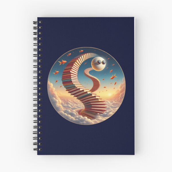 Item preview, Book Staircase – Surreal Cosmic Dream Art designed and sold by Dogandesighn.