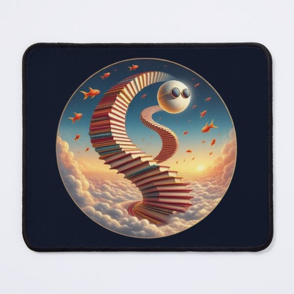Item preview, Book Staircase – Surreal Cosmic Dream Art designed and sold by Dogandesighn.