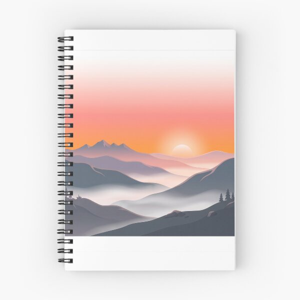 Item preview, Aesthetic Lesbian Pride Sunset - Minimalist Misty Mountain Landscape designed and sold by Wittylayer.