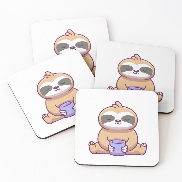 Item preview, Cozz Sloth Drinking Coffee Sleeping Cartoon designed and sold by odaignea.