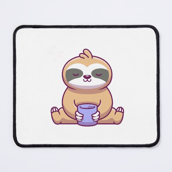 Item preview, Cozz Sloth Drinking Coffee Sleeping Cartoon designed and sold by odaignea.