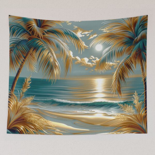 Item preview, Tropical beach at sunset art designed and sold by MargaretWiktor.