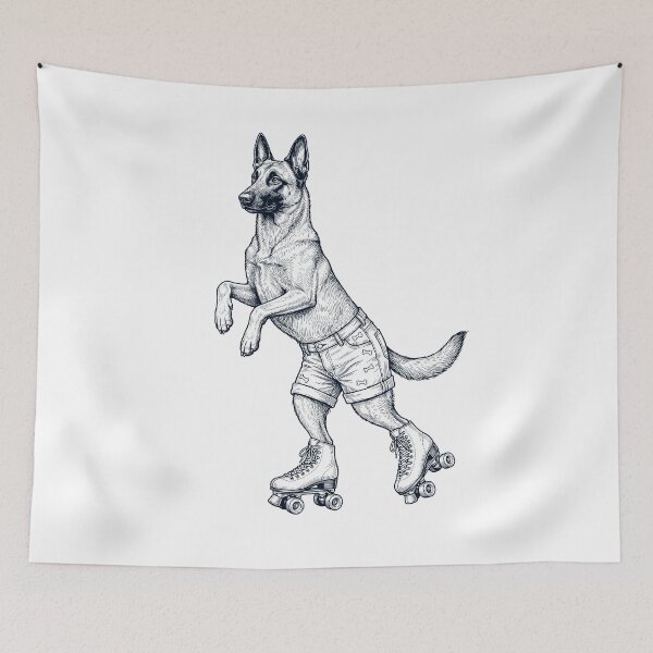 Item preview, Vintage Belgian Malinois Roller Skate Dog Mom Dad Lover designed and sold by TerryConnells.