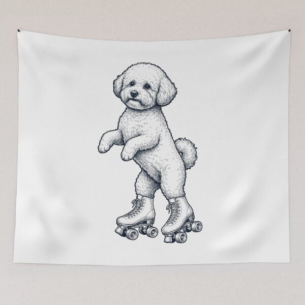 Item preview, Vintage Bichon Frise Roller Skate Dog Mom Dad Lover designed and sold by TerryConnells.