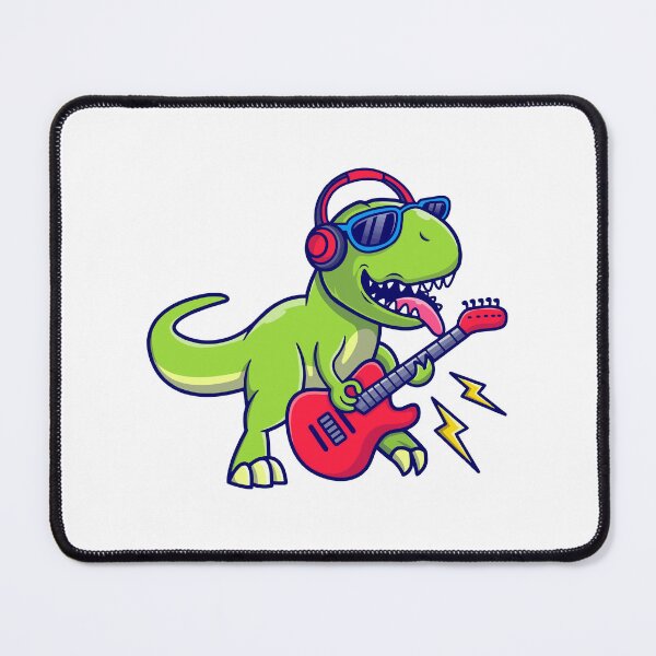 Item preview, Rockstar T-Rex Dinosaur Playing Electric Guitar designed and sold by odaignea.