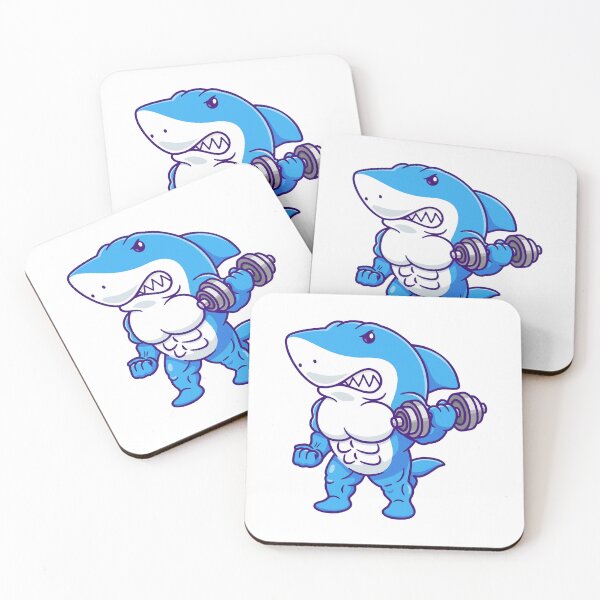 Item preview, Strong Gym Shark Muscle Bodybuilding Illustration designed and sold by odaignea.